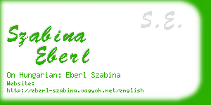 szabina eberl business card